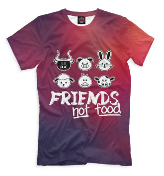 Мужская Футболка Friends Not Food