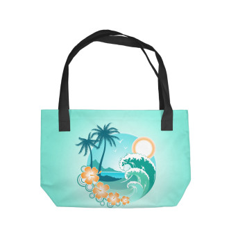 Пляжная сумка Остров с пальмами