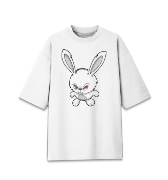 Женская Хлопковая футболка оверсайз Кролик вампир