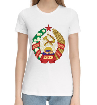 Женская Хлопковая футболка Узбекская ССР