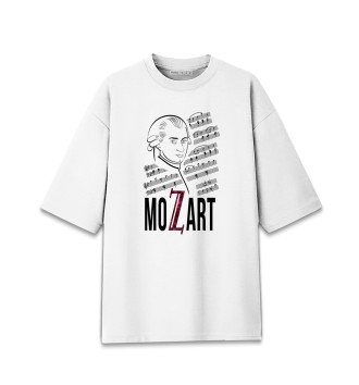Женская Хлопковая футболка оверсайз Моцарт