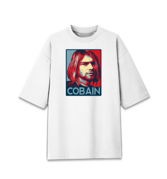 Мужская Хлопковая футболка оверсайз Kurt Cobain (Nirvana)