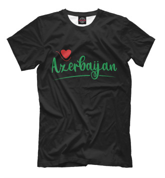 Мужская Футболка Love Azerbaijan