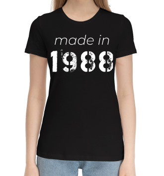 Женская Хлопковая футболка Made in 1988