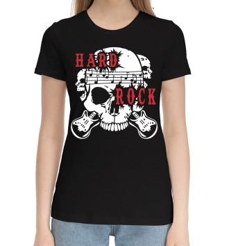 Женская Хлопковая футболка Hard rock