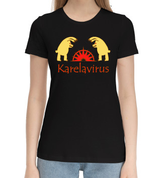 Женская Хлопковая футболка Karelavirus