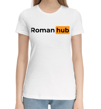 Женская Хлопковая футболка Roman + Hub