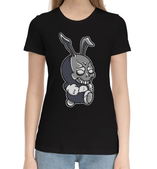 Женская хлопковая футболка Крутой кролик / Dude