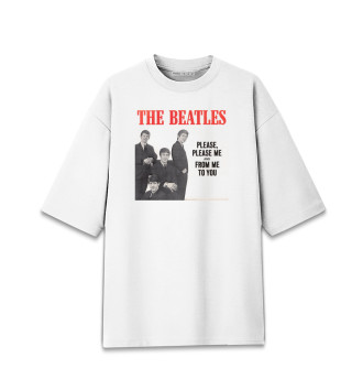 Женская Хлопковая футболка оверсайз The Beatles - Please Please Me