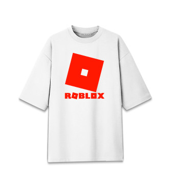 Хлопковая футболка оверсайз для девочек Roblox Logo