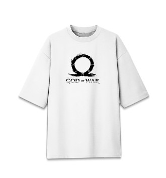 Мужская Хлопковая футболка оверсайз God of war