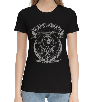 Женская Хлопковая футболка Black Sabbath