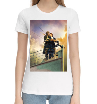 Женская Хлопковая футболка Титаник