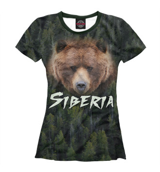 Футболка для девочек Медведь / Сибирь