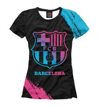 Женская Футболка Barcelona Neon Gradient