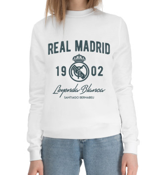 Женский Хлопковый свитшот Реал Мадрид