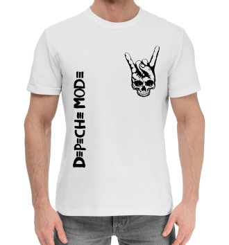Мужская Хлопковая футболка Depeche Mode Рок Символ на светлом