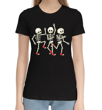 Женская Хлопковая футболка Пляски на костях