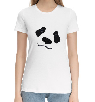 Женская Хлопковая футболка Взгляд панды