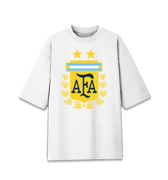 Мужская Хлопковая футболка оверсайз Сборная Аргентины