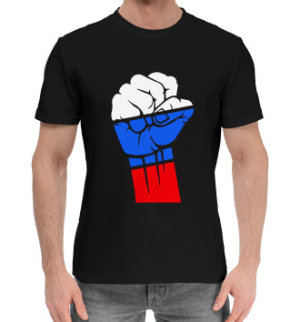 Мужская Хлопковая футболка Русский дух