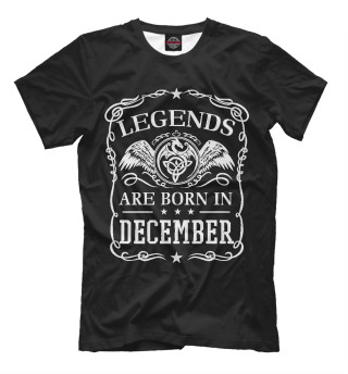 Женская футболка Легенды рождаются в декабре