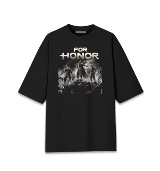 Женская Хлопковая футболка оверсайз For honor
