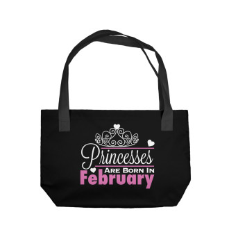 Пляжная сумка Принцессы рождаются в феврале