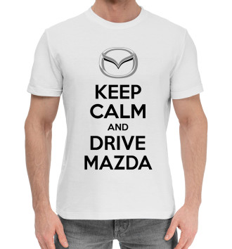 Мужская Хлопковая футболка Будь спок и води Mazda
