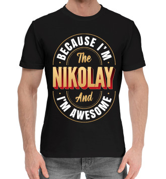 Мужская Хлопковая футболка Nikolay Классный