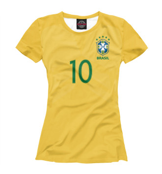 Женская Футболка Неймар Форма Сборной Бразилии