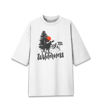 Женская Хлопковая футболка оверсайз Wilderness