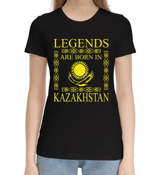 Женская Хлопковая футболка Легенды Казахстана