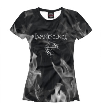 Женская Футболка Evanescence - пламя