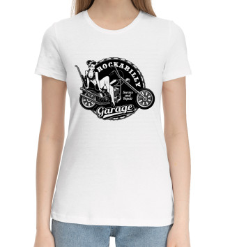 Женская Хлопковая футболка Rockabilly