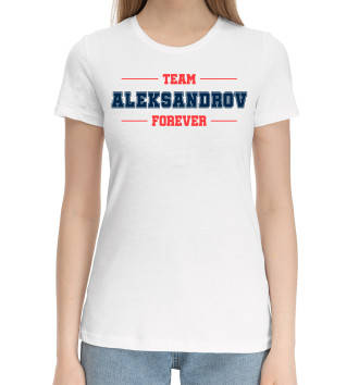 Женская Хлопковая футболка Team Aleksandrov