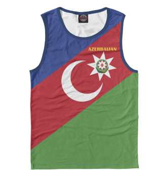 Мужская Майка Azerbaijan - герб и флаг