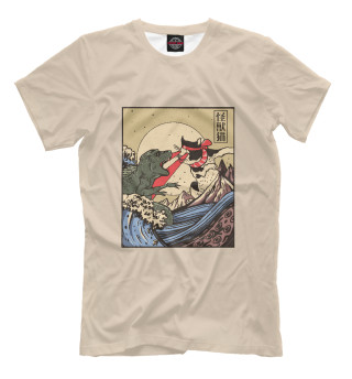 Мужская футболка Japan Catzilla vs Godzilla