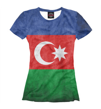 Женская Футболка Флаг Азербайджана