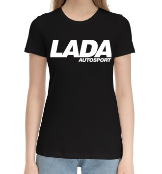 Женская Хлопковая футболка Lada Autosport