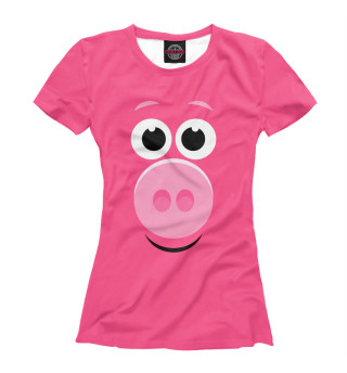 Женская футболка Свинка
