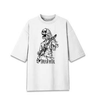Мужская Хлопковая футболка оверсайз Thrash metal