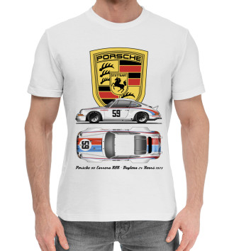 Мужская Хлопковая футболка Porsche 911 Carrera