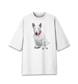 Мужская Хлопковая футболка оверсайз Bull terrier