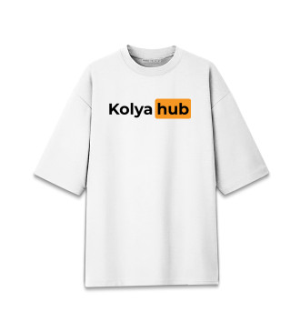 Мужская Хлопковая футболка оверсайз Kolya + Hub