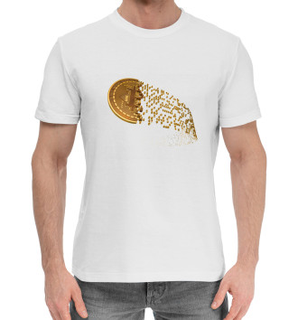 Мужская Хлопковая футболка Bitcoin