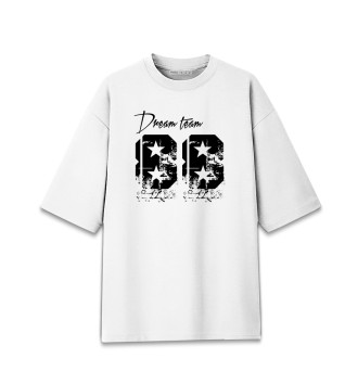 Мужская Хлопковая футболка оверсайз Dream team 88