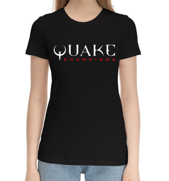 Женская Хлопковая футболка Quake Champions