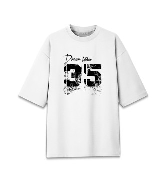Женская Хлопковая футболка оверсайз Dream team 35