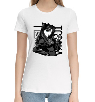 Женская Хлопковая футболка Тосака Рин